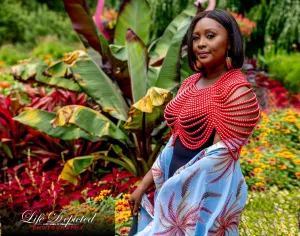 Freetown Titi Body Chain Beaded Multi Layer Statement Necklace.