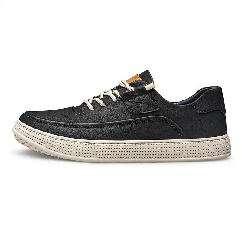 Genuine Leather Glide Sneakers