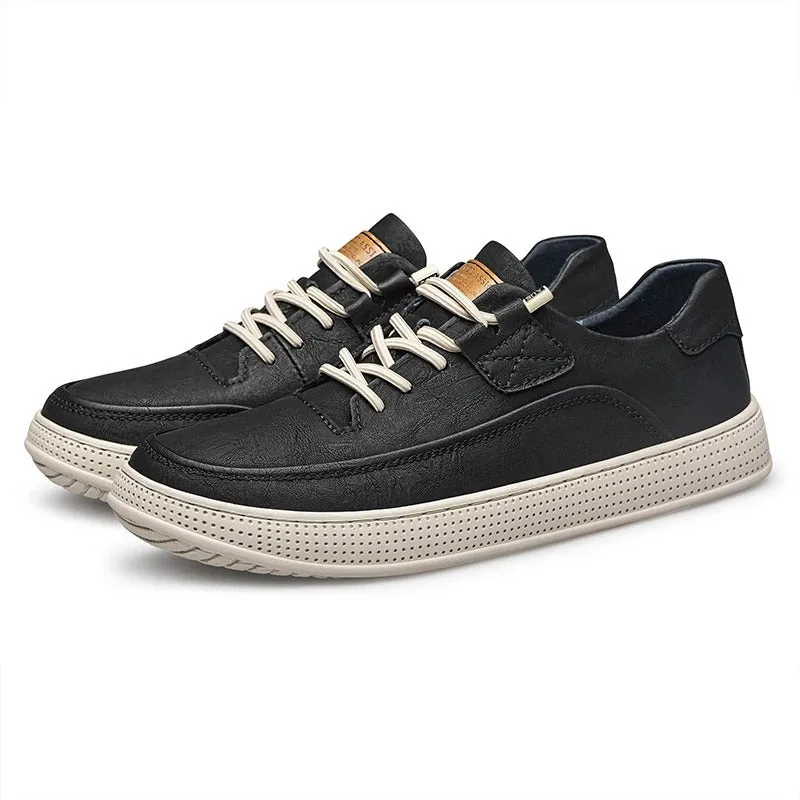 Genuine Leather Glide Sneakers