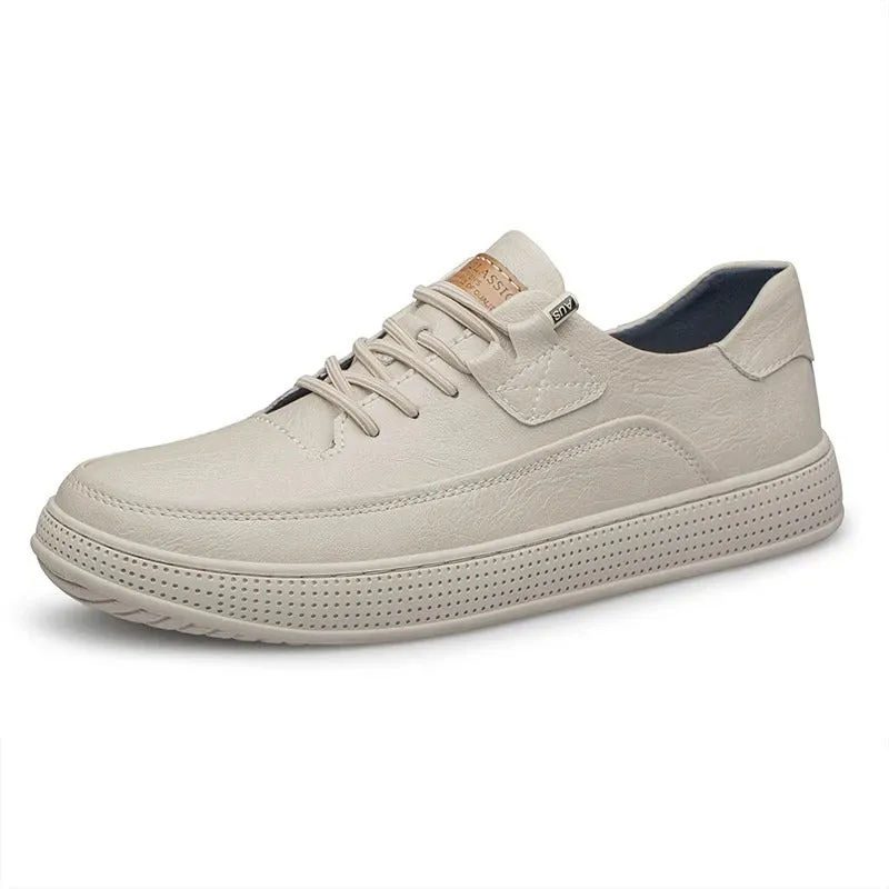 Genuine Leather Glide Sneakers