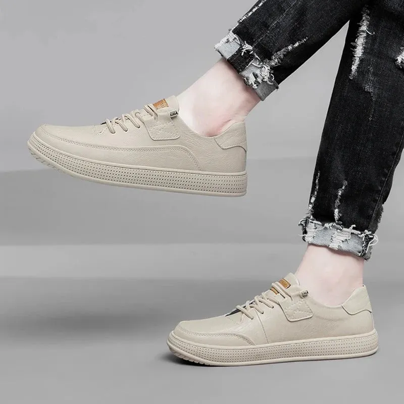 Genuine Leather Glide Sneakers