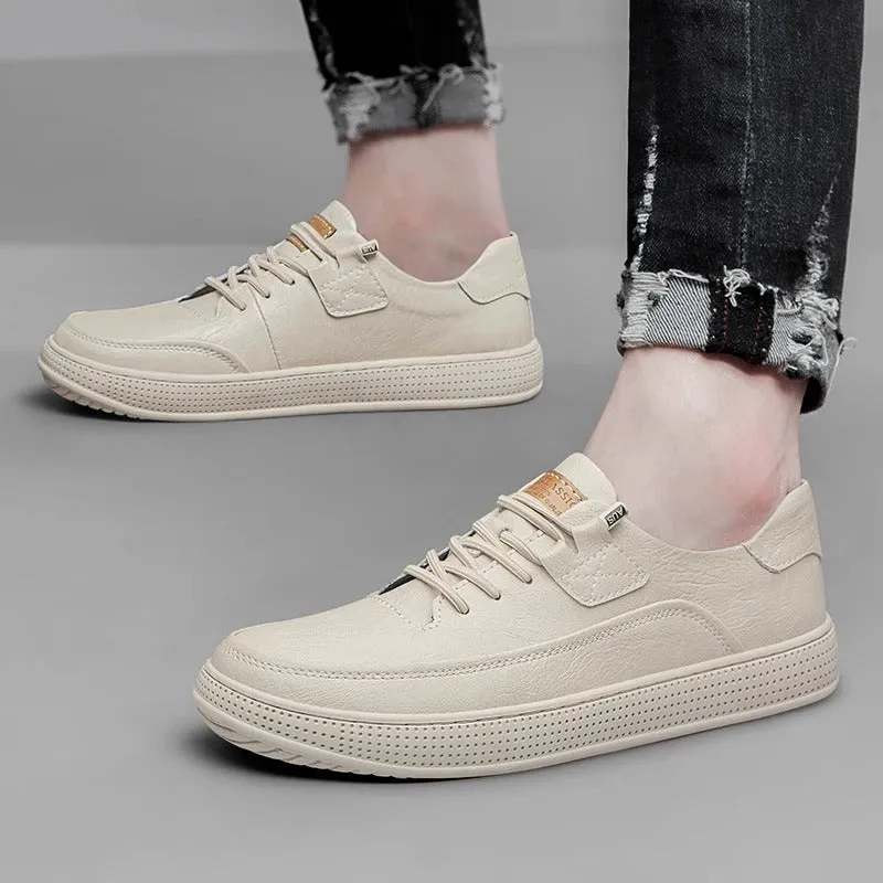 Genuine Leather Glide Sneakers