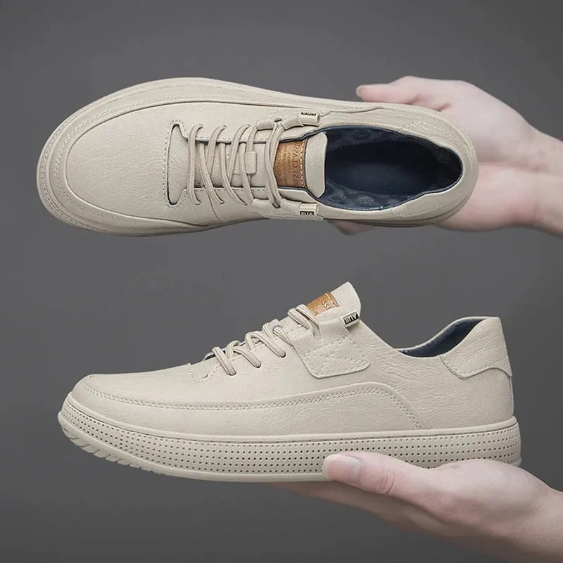 Genuine Leather Glide Sneakers