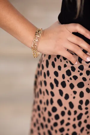 Gold Multi Layer Chain Link Bracelet
