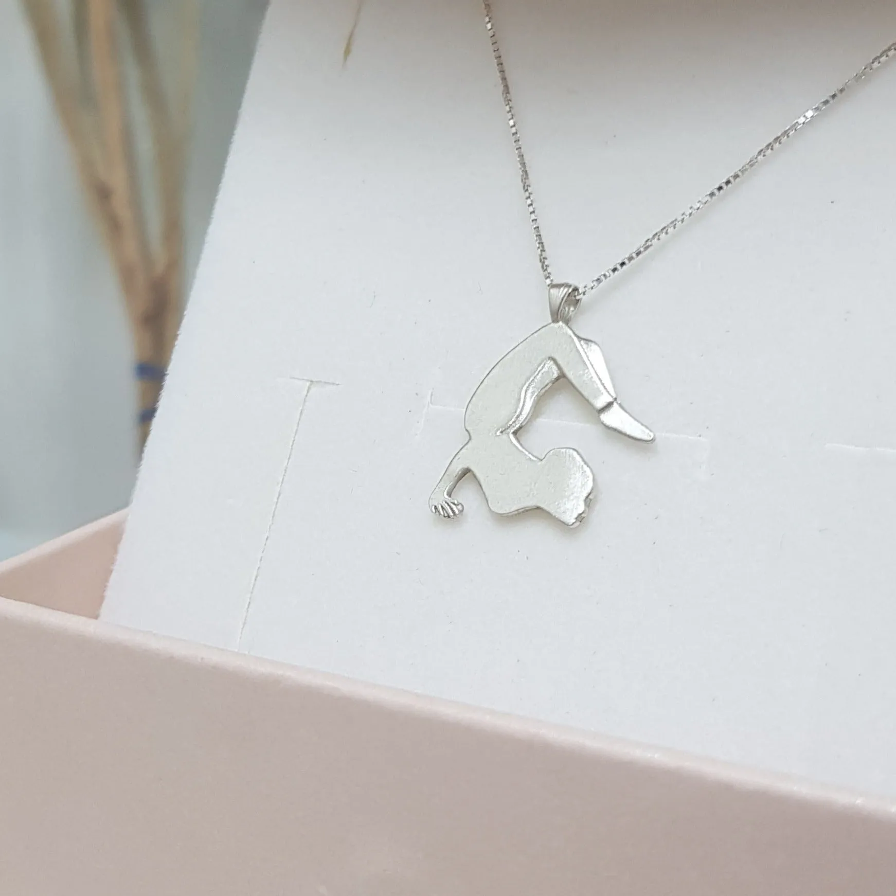 Gold Yoga Pendant Necklace