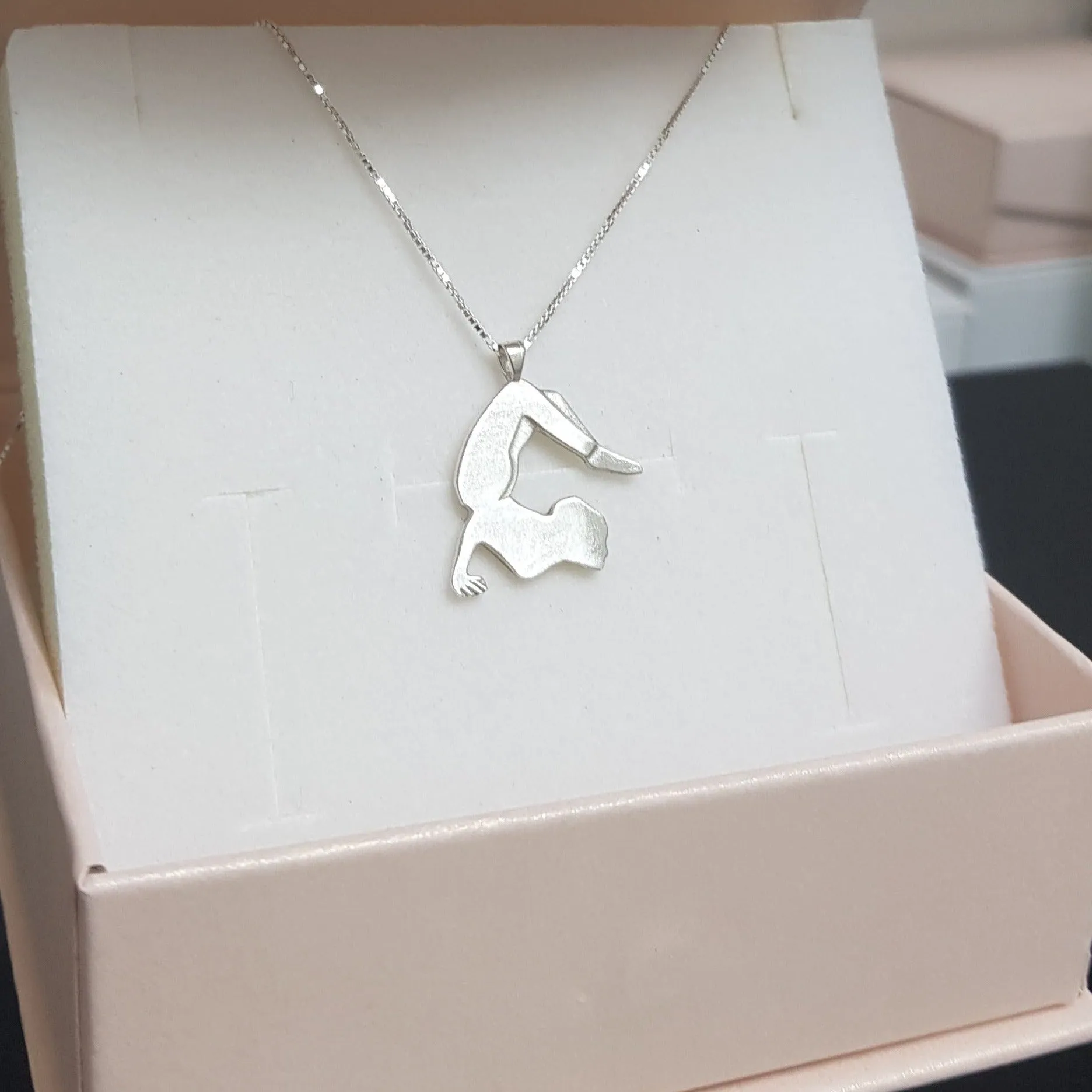 Gold Yoga Pendant Necklace