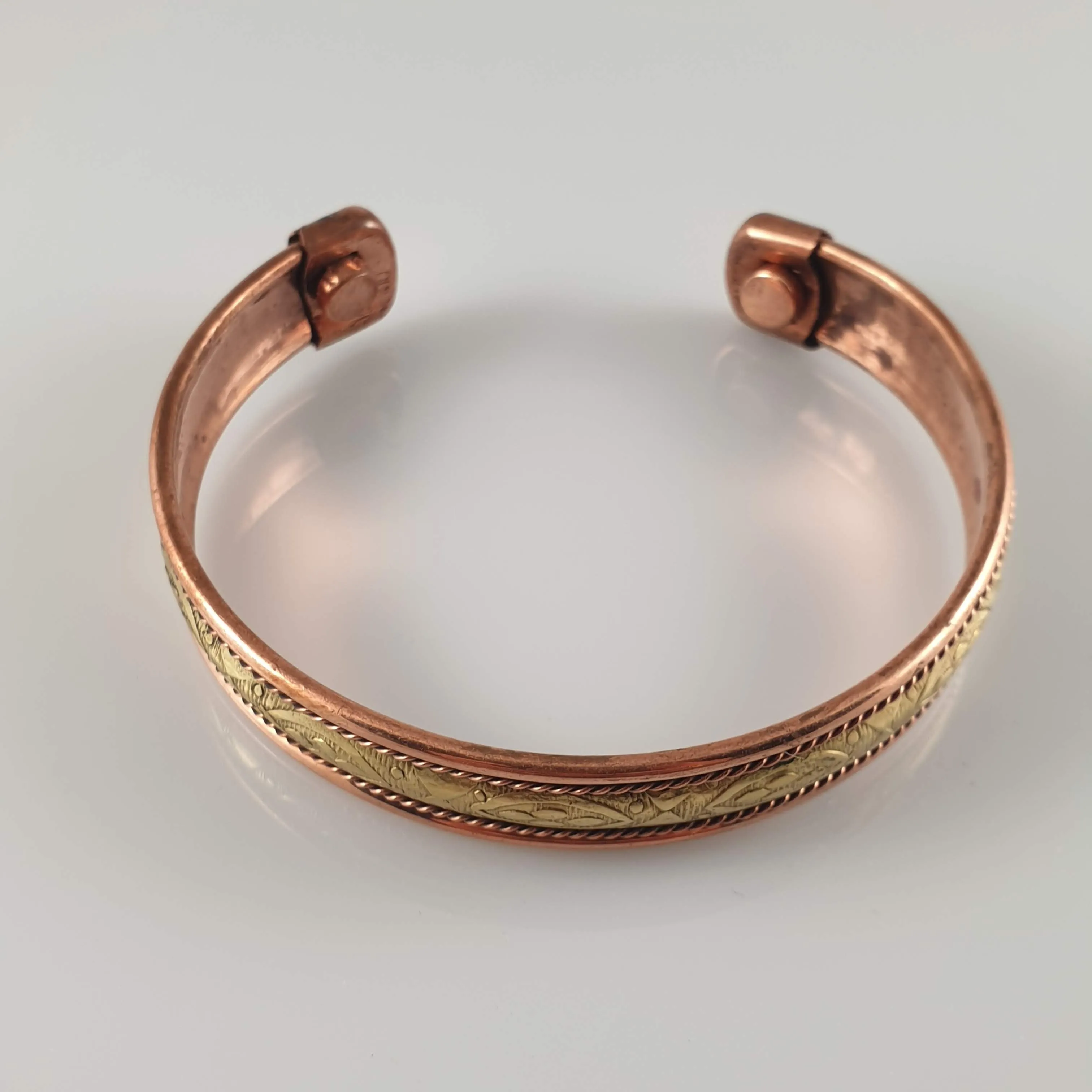 Golden Pattern Copper Magnetic Bracelet