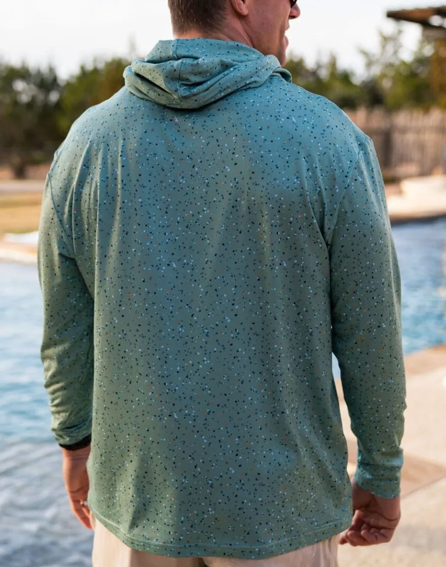 Green Speckled Performance Hoodie