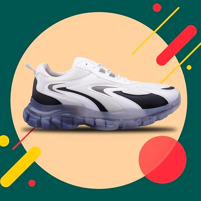 Grey, White Casual Sports Running Shoes JonasParamount
