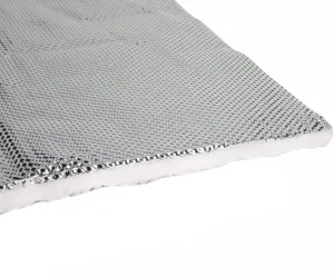 Heat Shield - HeatShield Armor - 1/2 in Thick x 12 in Wide x 2 ft Long - 1800 Degrees - Aluminized Multi-layer Cloth - Each