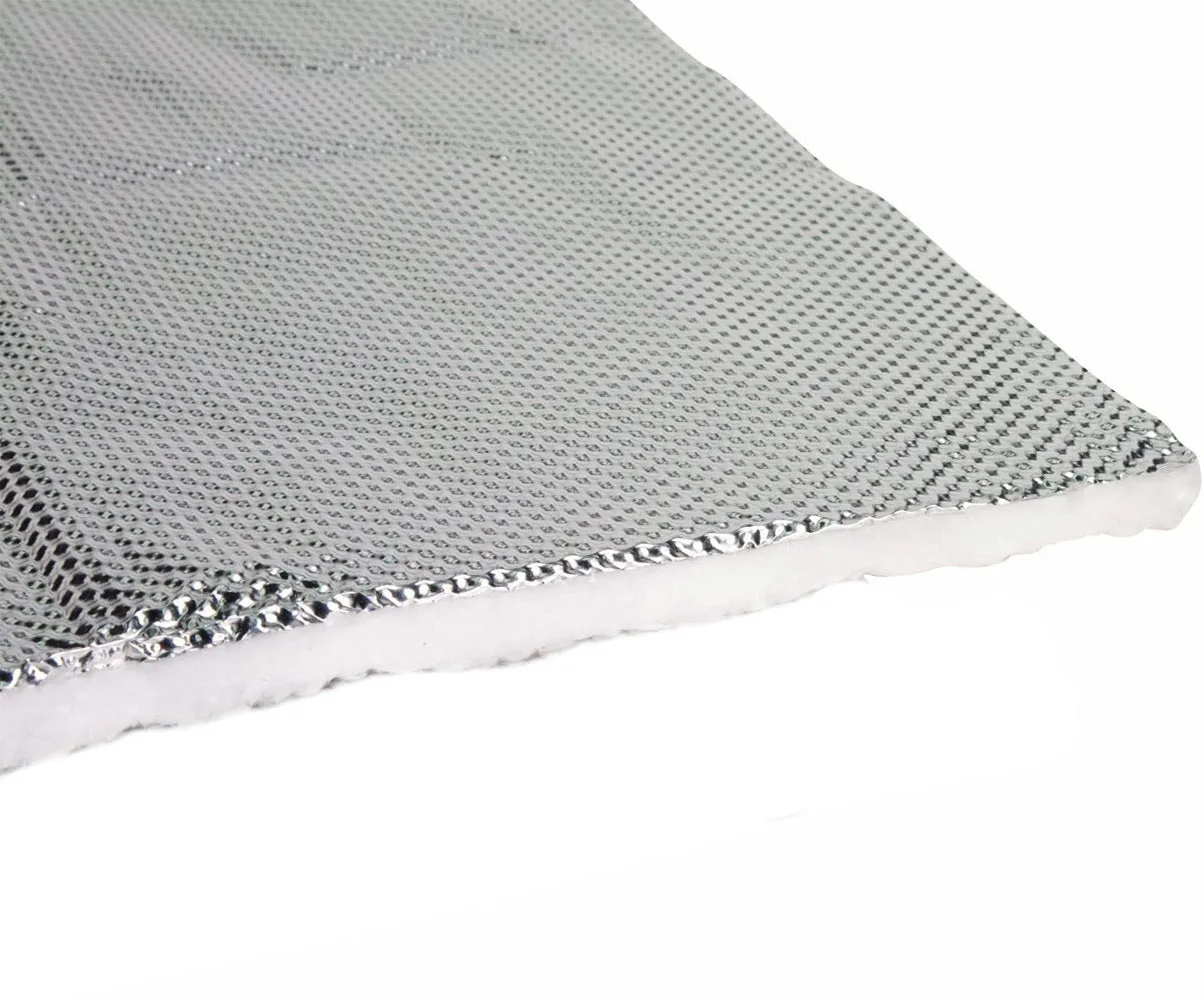 Heat Shield - HeatShield Armor - 1/2 in Thick x 12 in Wide x 2 ft Long - 1800 Degrees - Aluminized Multi-layer Cloth - Each
