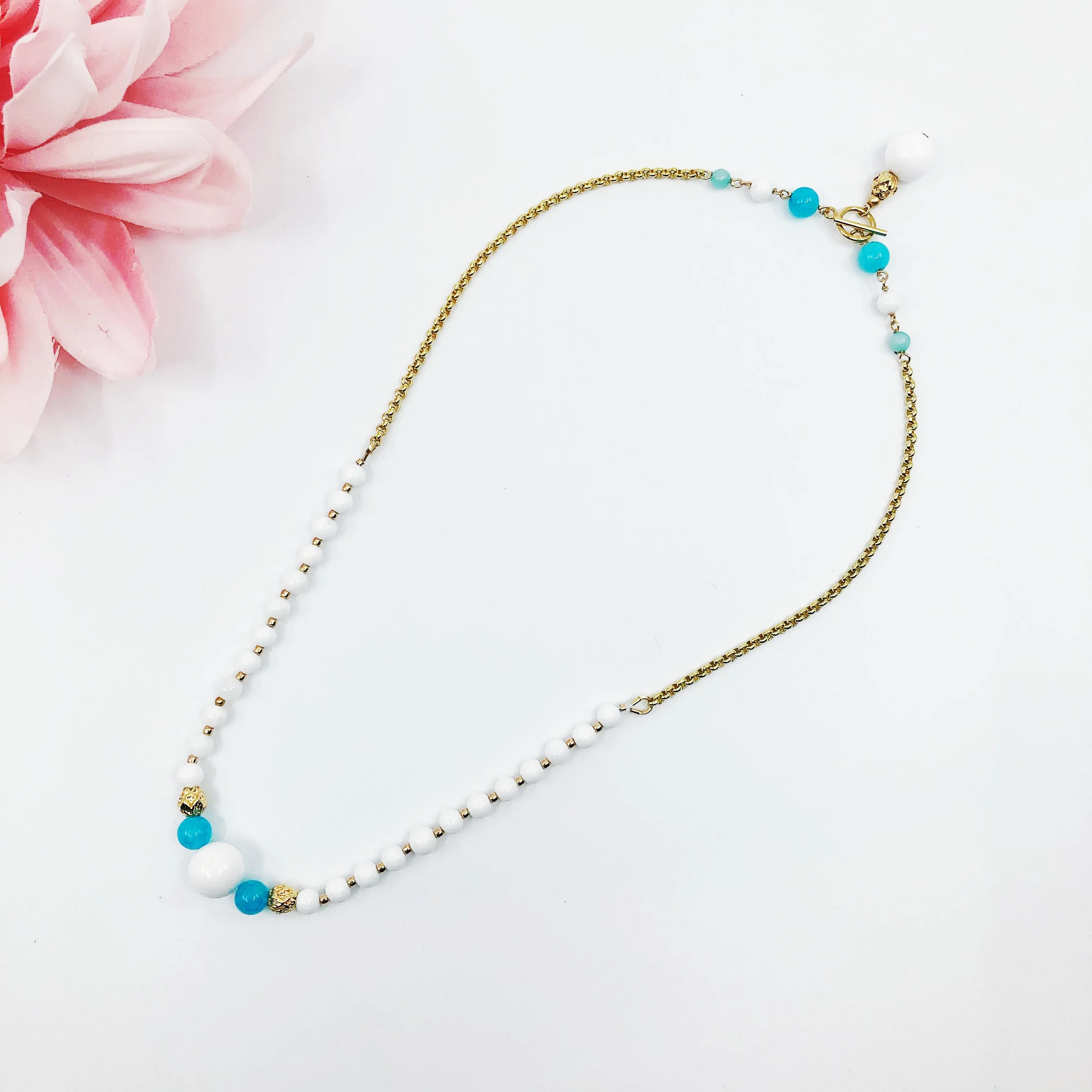 Heavenly River Teal Gemstone Necklace