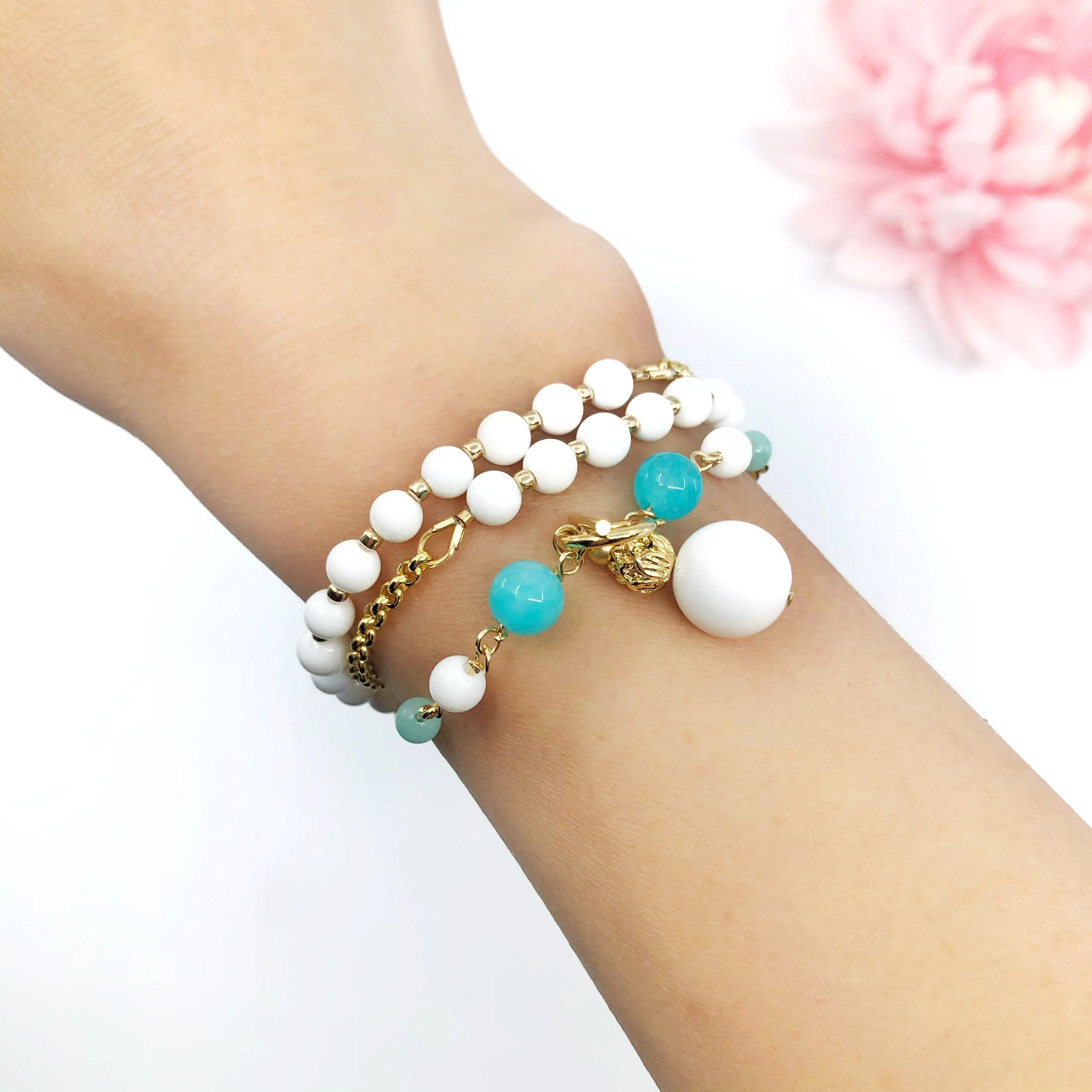 Heavenly River Teal Gemstone Necklace