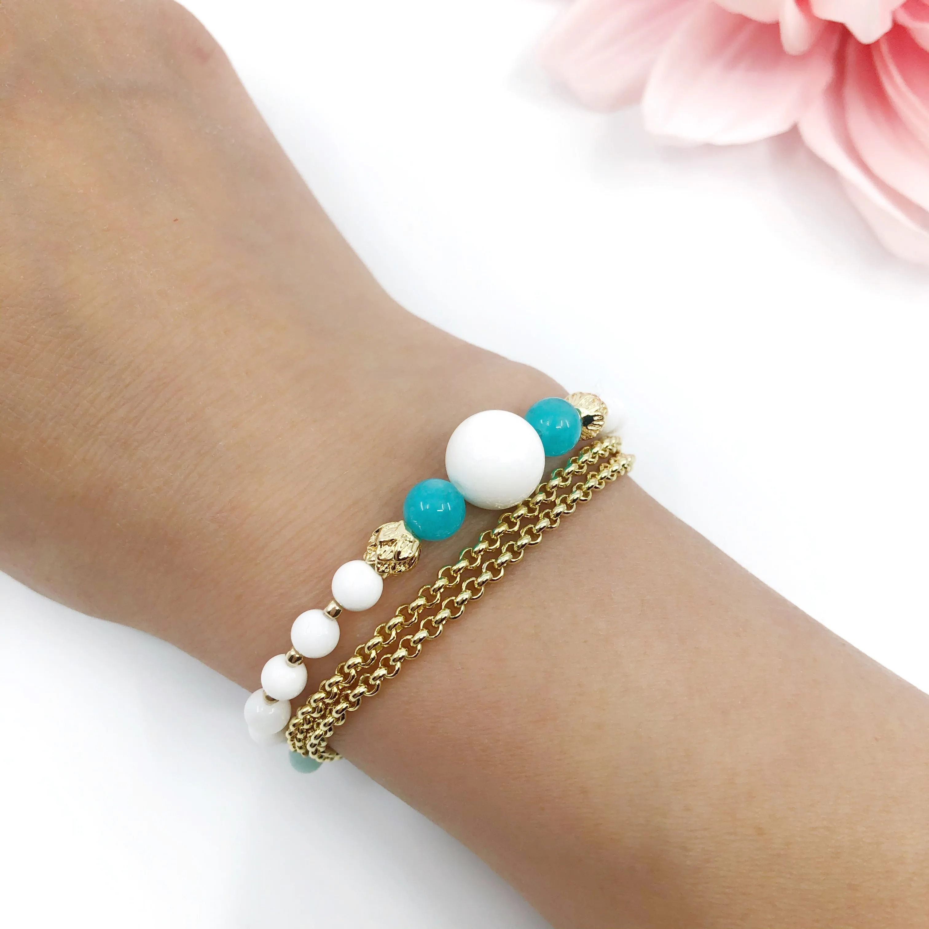Heavenly River Teal Gemstone Necklace