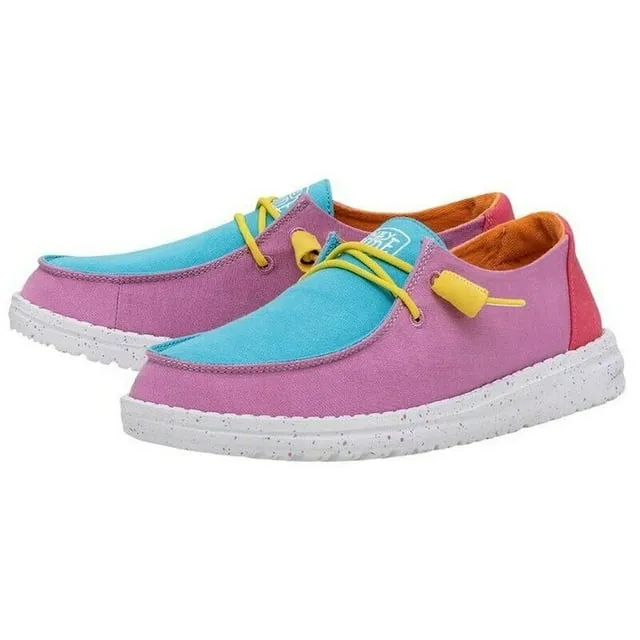 Hey Dude Wendy Slub CanvasCasual Women's 7 Multi Slip