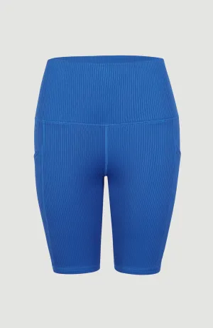 Hike Ribbed High Waist Shorts | Princess Blue