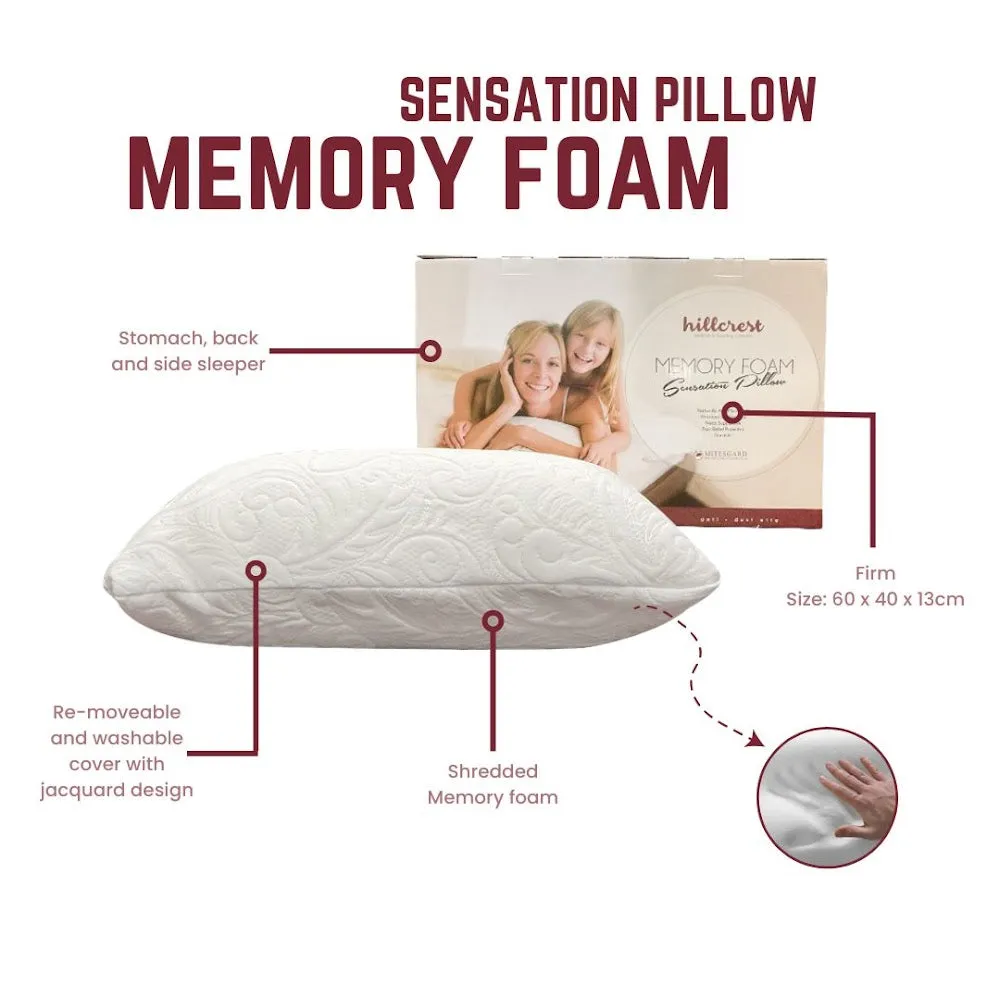 Hillcrest Sensation Memory Foam Pillow