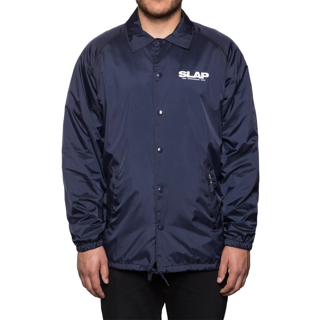 Huf x Slap Coaches Jacket Navy