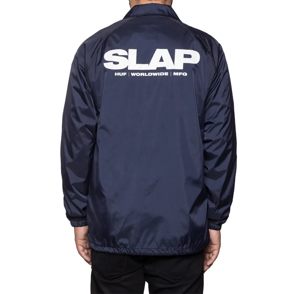 Huf x Slap Coaches Jacket Navy