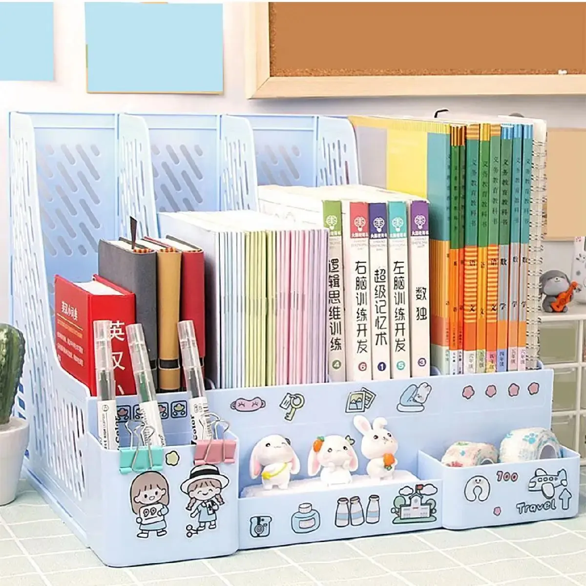 Kawaii Multi-Color Desktop File Organizer 🌈📂✨