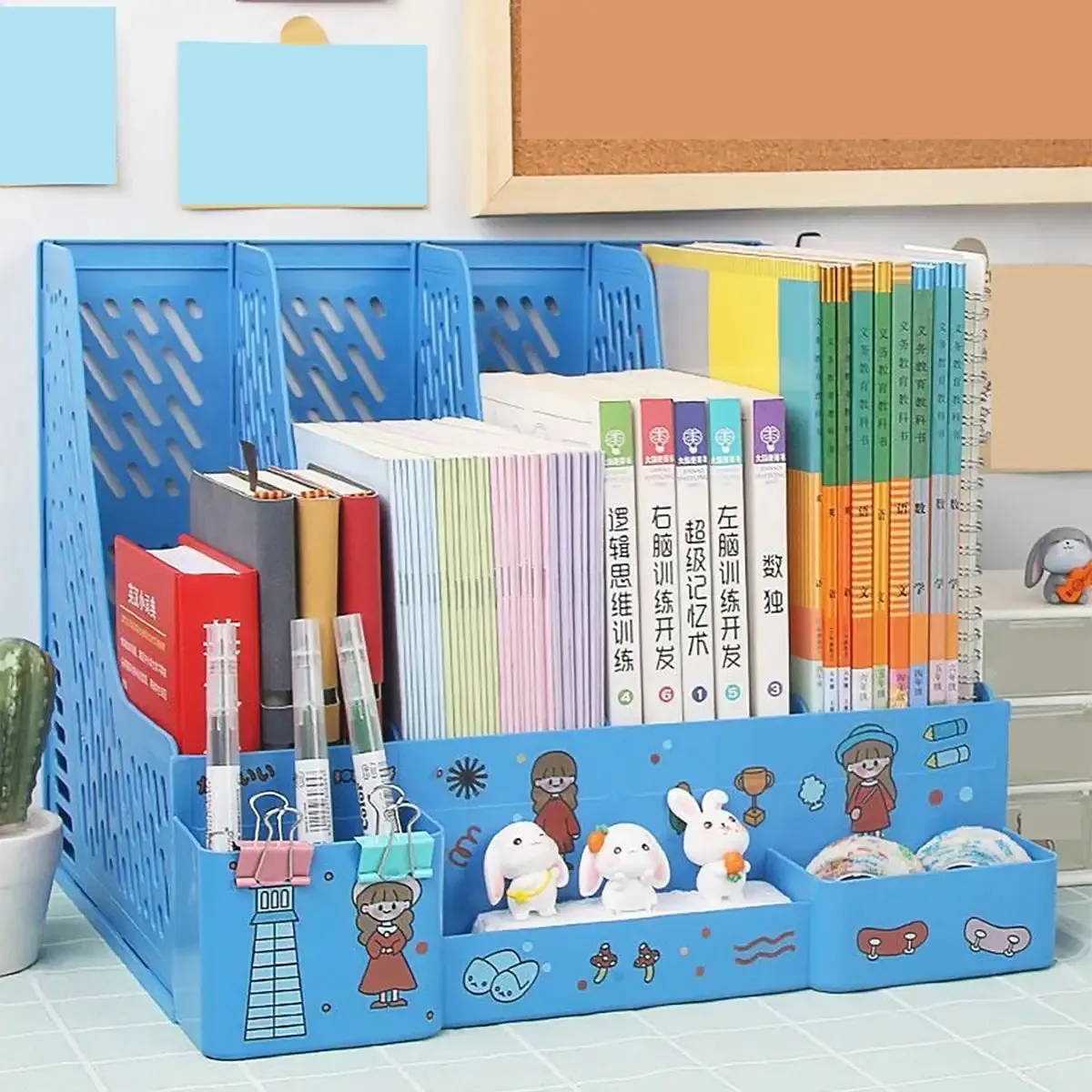 Kawaii Multi-Color Desktop File Organizer 🌈📂✨