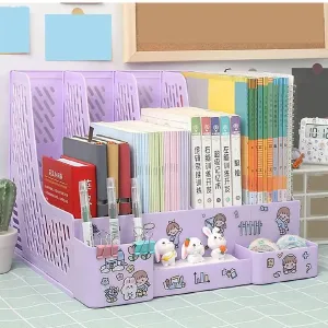 Kawaii Multi-Color Desktop File Organizer 🌈📂✨