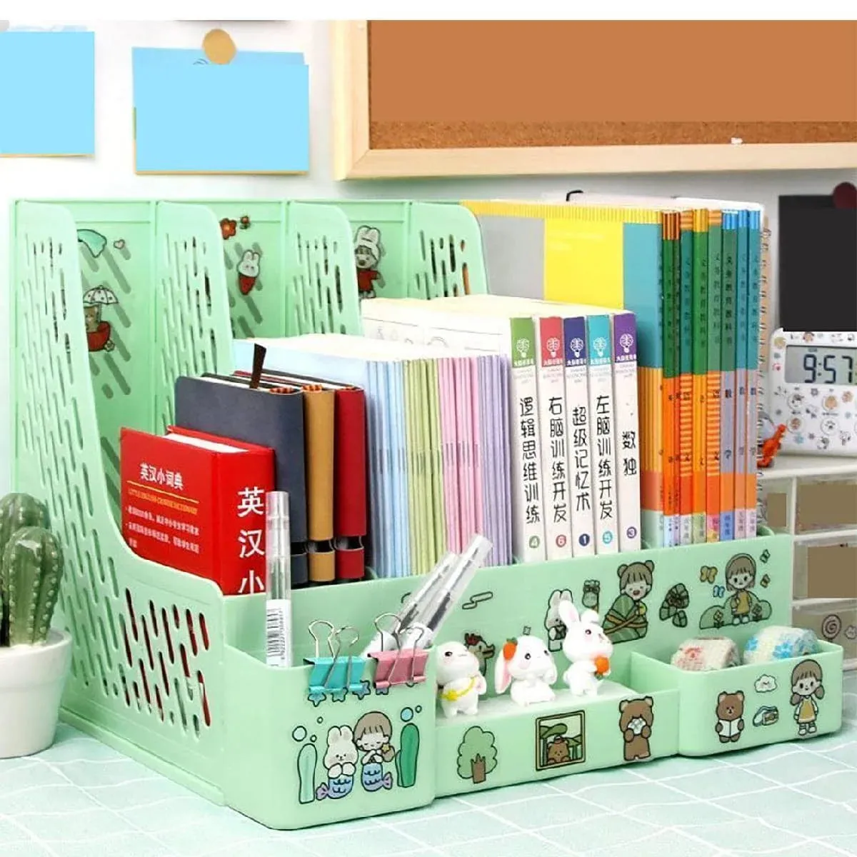 Kawaii Multi-Color Desktop File Organizer 🌈📂✨