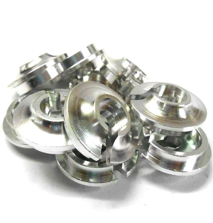 L11177 1/10 Scale Shock Absober Damper Bottom Spring Holder Cap x 10 Silver 28mm