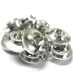 L11177 1/10 Scale Shock Absober Damper Bottom Spring Holder Cap x 10 Silver 28mm