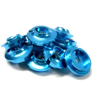 L11179 1/5 Scale Shock Absober Damper Bottom Cap Spring Holder x 10 Blue 29mm