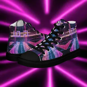 LO FI Men’s high top canvas shoes- Free Delivery! Rock / Metal / Electronic / EDM / Underground - Alternative Apparel and Merch Only from Phase B Records.