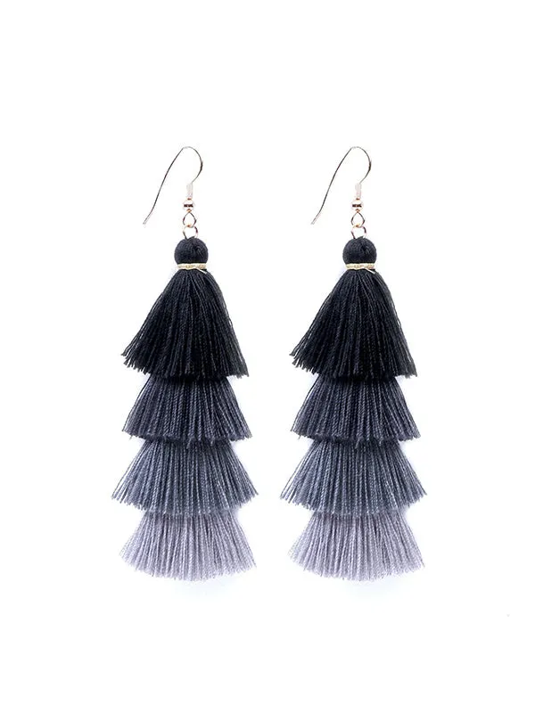 Long&Multi-layer Ethnic Earrings
