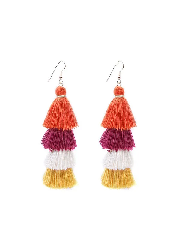 Long&Multi-layer Ethnic Earrings