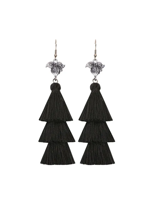 Long&Multi-layer Ethnic Earrings