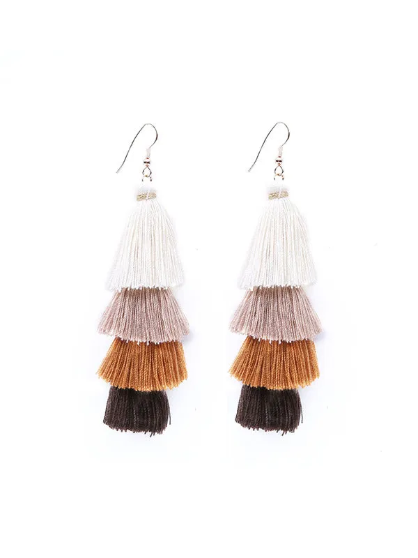 Long&Multi-layer Ethnic Earrings