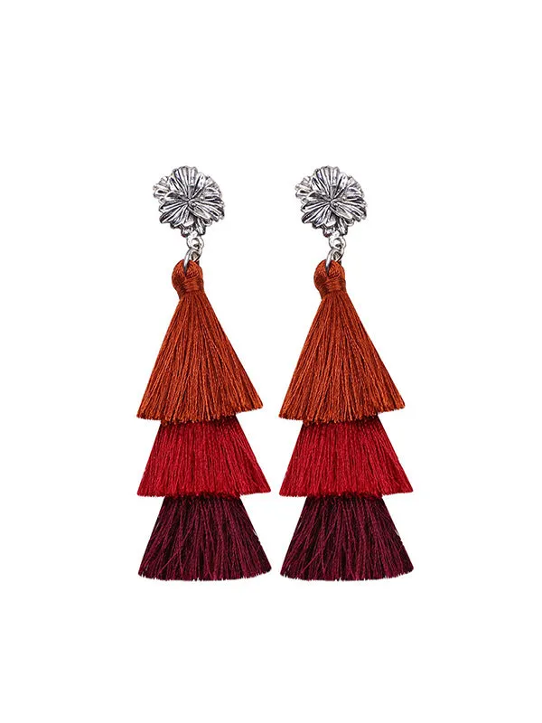 Long&Multi-layer Ethnic Earrings