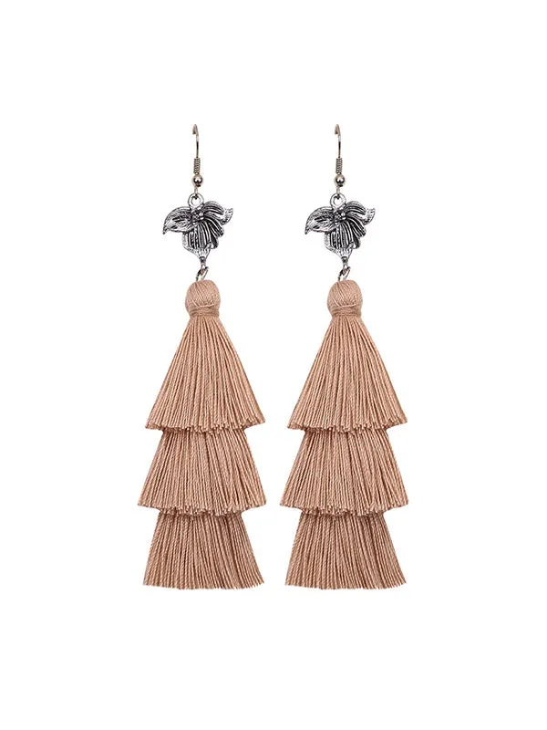 Long&Multi-layer Ethnic Earrings