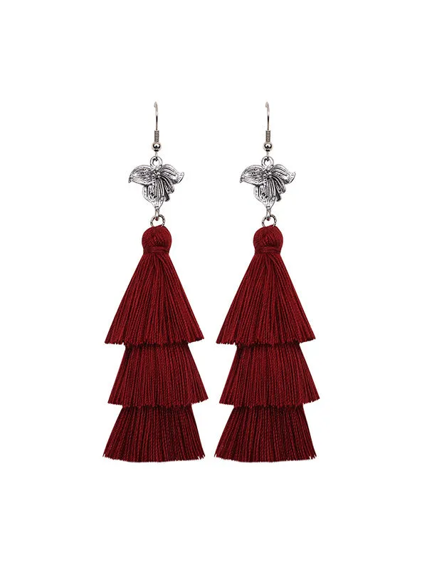 Long&Multi-layer Ethnic Earrings