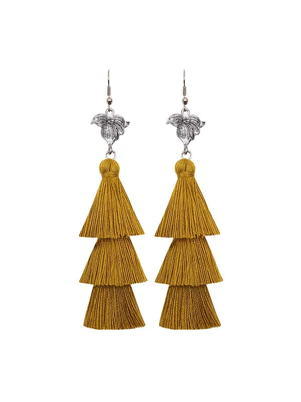 Long&Multi-layer Ethnic Earrings