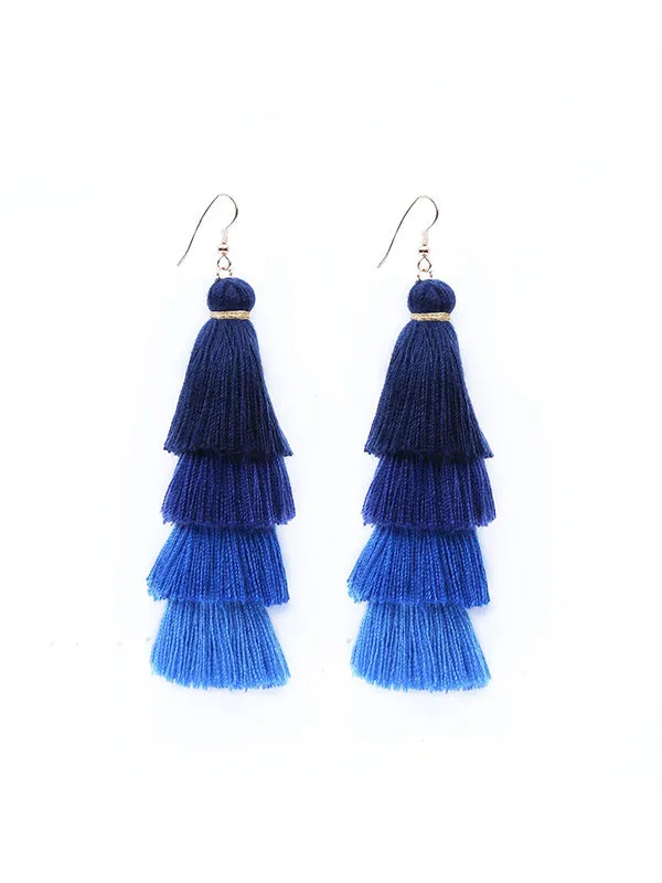 Long&Multi-layer Ethnic Earrings
