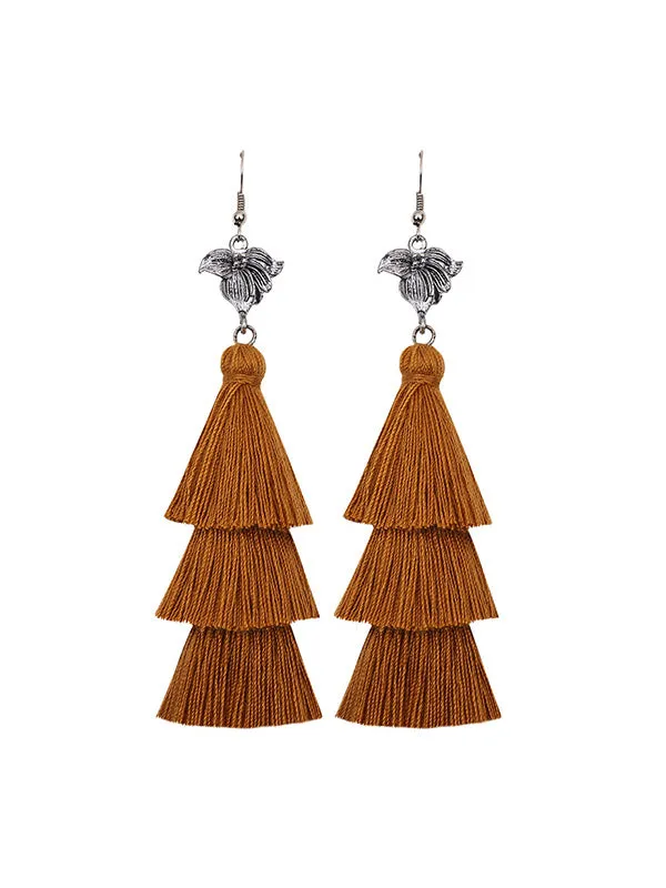 Long&Multi-layer Ethnic Earrings