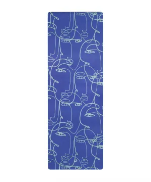 Luxe Recycled Yoga Mat - Azure Abstract