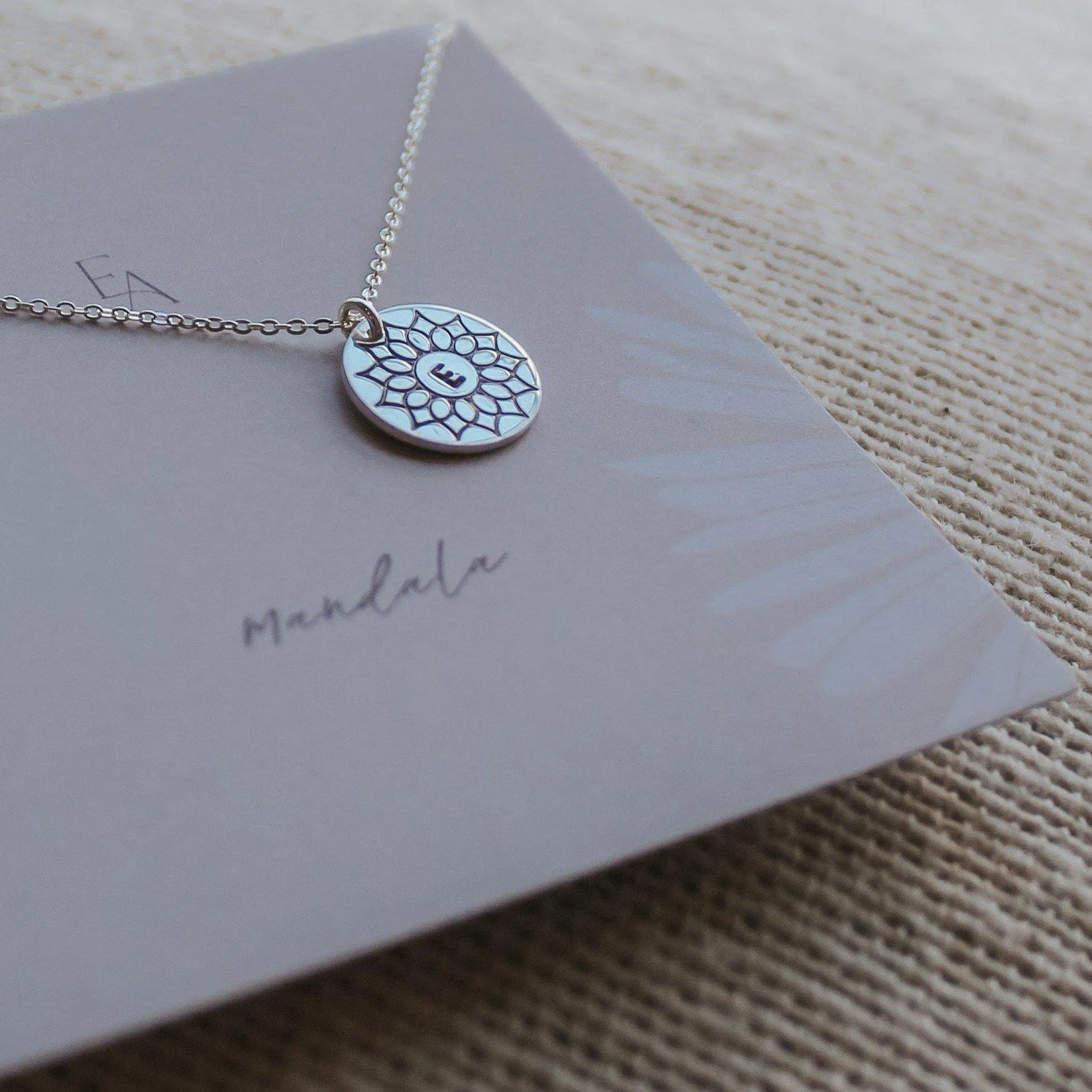 Mandala Initial Necklace
