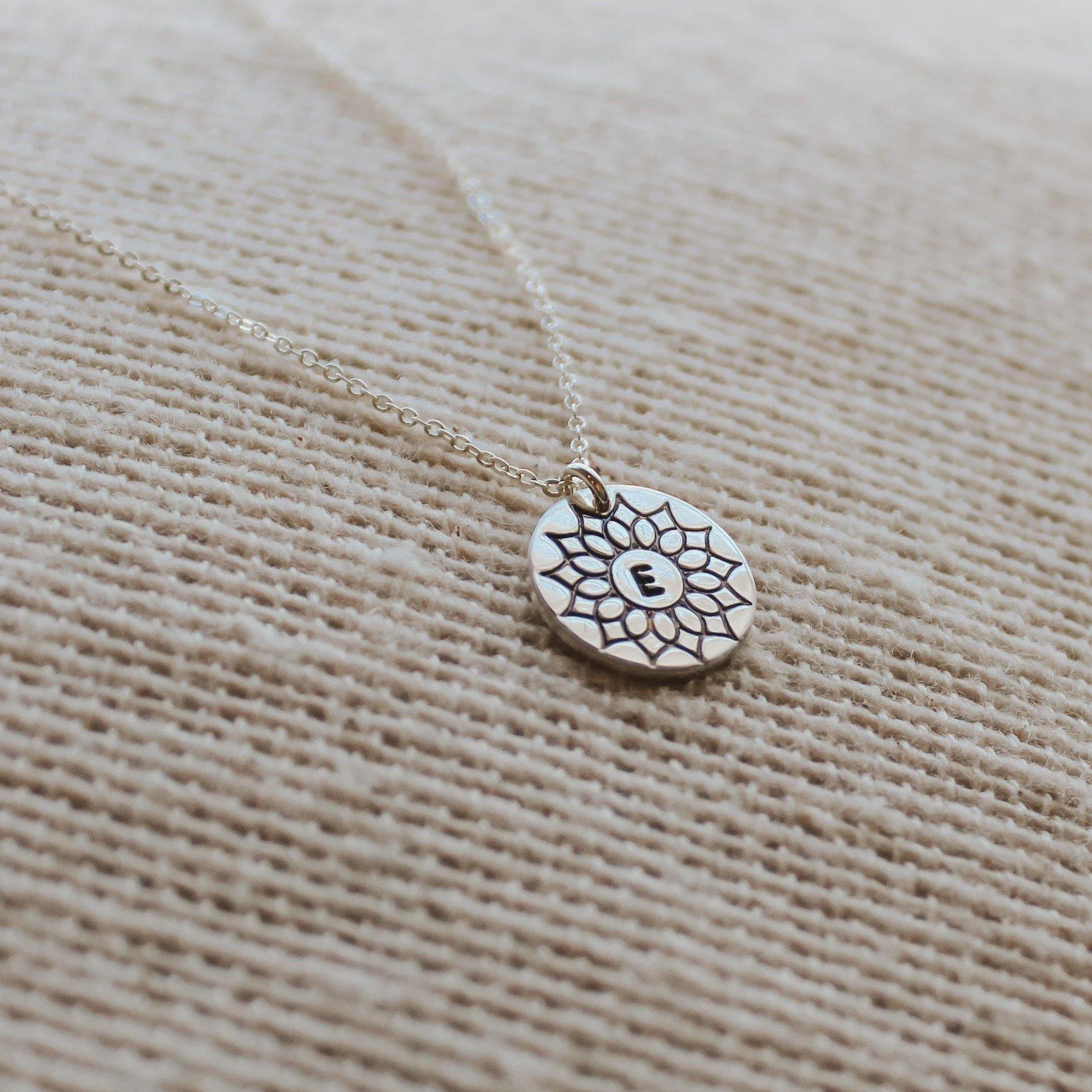 Mandala Initial Necklace