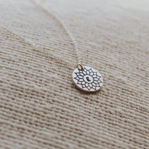 Mandala Initial Necklace
