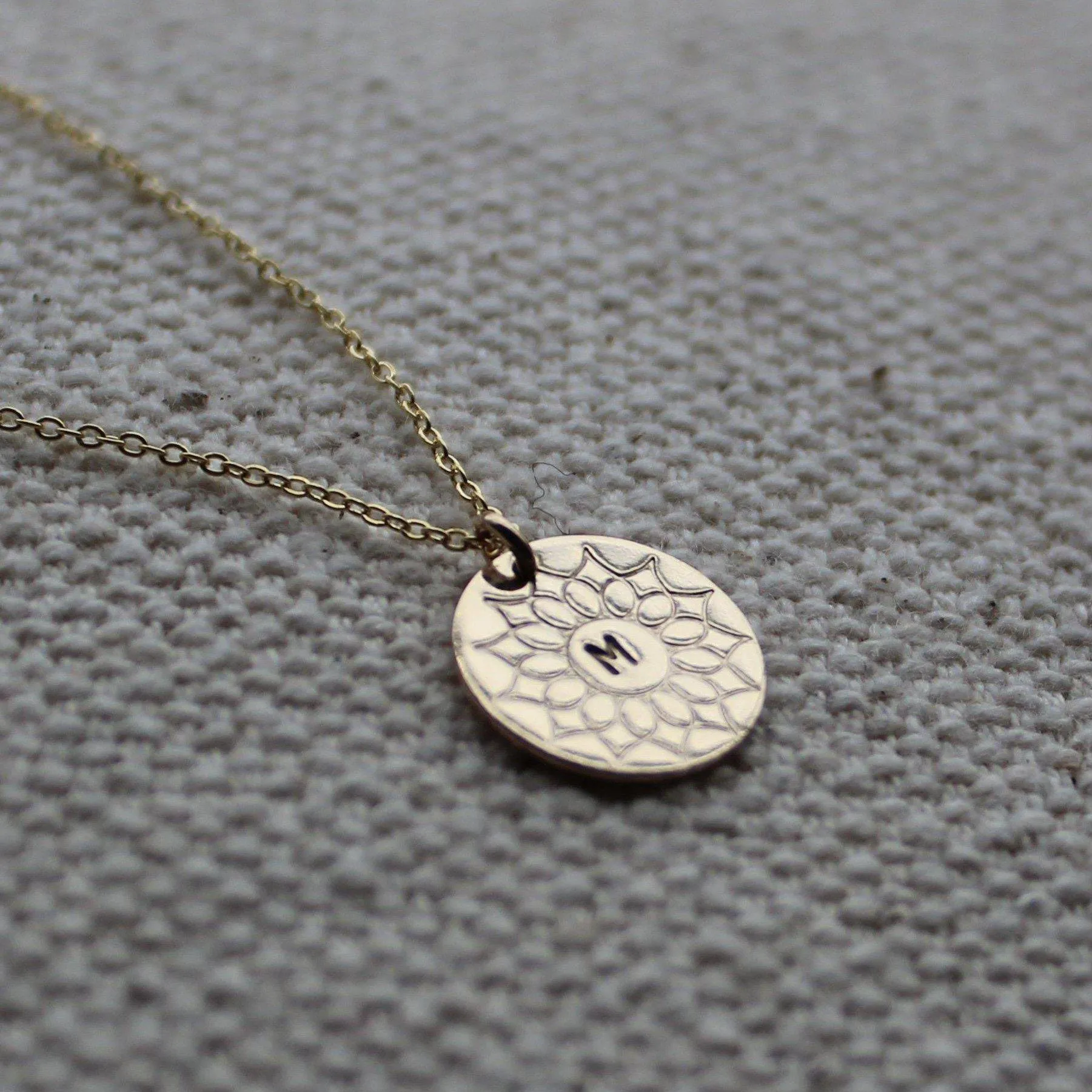 Mandala Initial Necklace