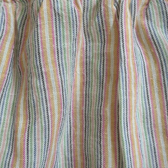 Marine Layer Smocked Mini Skirt Multi Stripe Small