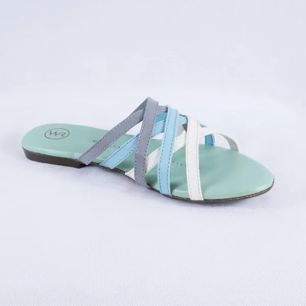 Maryn Multi Green Slides for Women