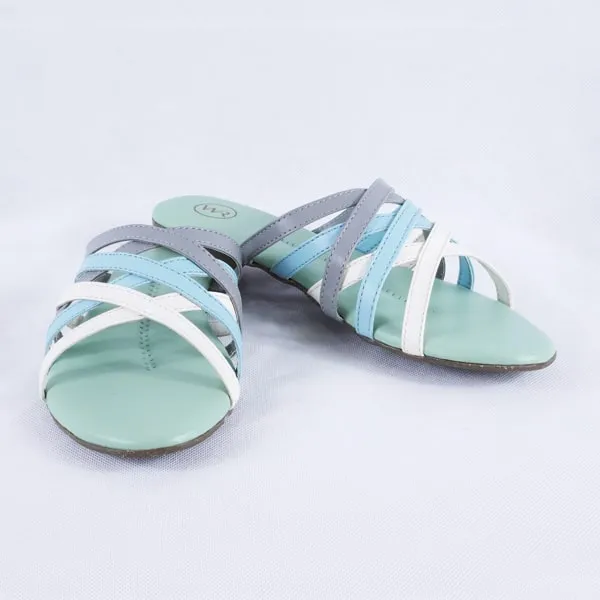Maryn Multi Green Slides for Women