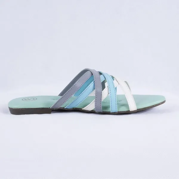 Maryn Multi Green Slides for Women